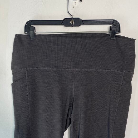 Prana Becca Ribbed Cropped Leggings Plus Size 2XHigh Rise Stretch Activewear‎ - Picture 3 of 7